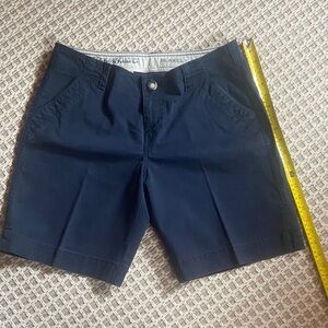 Eddie Bauer Blakely Navy Cotton Blend Shorts